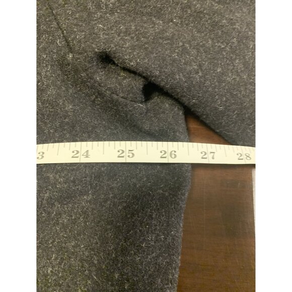 Alfani 100% Wool Full Zip Black Coat Jacket Size XL - Picture 7 of 9